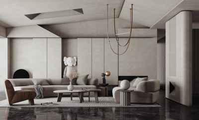 现代客厅3D模型下载